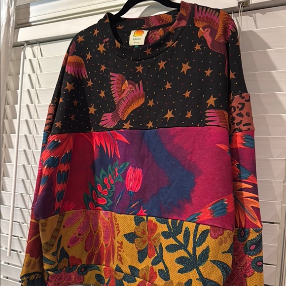 Farm Rio! Colorful Patterned Sweatshirt - Picture 4 of 7